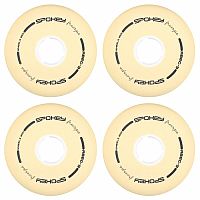 Spokey PU 80 mm Náhradní kolečka k bruslím FREESPO WHITE SET, 4 ks