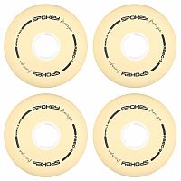 Spokey PU 80 mm Náhradní kolečka k bruslím FREESPO WHITE SET, 4 ks