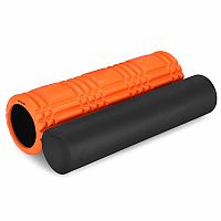 Spokey MIX ROLL Masážní fitness válec 2v1, 45 cm, oranžový