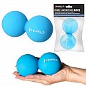 Dvojitý masážní míč HMS BLC02 modrý - Lacrosse Ball