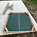 Betonový stůl na stolní tenis venkovní, betonové nohy, bez síťky