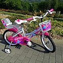 Dino bikes 166 RSN FAIRY Bílá, růžový potisk 16"