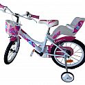 Dino bikes 166 RSN FAIRY Bílá, růžový potisk 16"