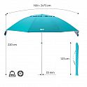 Slunečník NILS Camp NC7822 XL 190 cm tyrkysový