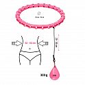 Masážní hula hoop ONE Fitness OHA02 se závažím růžová