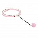 Sada masážní hula hoop HMS HHW06 se závažím a počítadlem a zeštíhlujícího pásu BR163 růžová