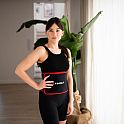 Sada masážní hula hoop HMS HHW12 PLUS Size se závažím a zeštíhlujícího pásu BR163 černá