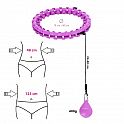 Sada masážní hula hoop HMS HHW12 PLUS Size se závažím a zeštíhlujícího pásu BR163 fialová