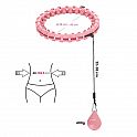 Masážní hula hoop HMS HHW01 se závažím růžová