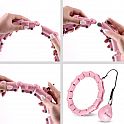 Masážní hula hoop HMS HHW02 se závažím růžová