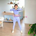 Masážní hula hoop HMS HHW02 se závažím růžová