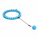 Sada masážní hula hoop HMS HHW01 se závažím a zeštíhlujícího pásu BR163 modrá