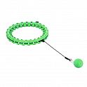 Sada masážní hula hoop HMS HHW01 se závažím a zeštíhlujícícho pásu BR163 zelená