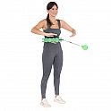 Sada masážní hula hoop HMS HHW01 se závažím a zeštíhlujícícho pásu BR163 zelená