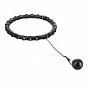 Sada masážní hula hoop HMS HHW02 se závažím a zeštíhlujícího pásu BR163 černá