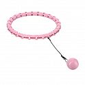 Sada masážní hula hoop HMS HHW02 se závažím a zeštíhlujícího pásu BR163 růžová