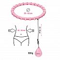 Sada masážní hula hoop HMS HHW02 se závažím a zeštíhlujícího pásu BR163 růžová