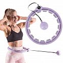 Sada masážní hula hoop HMS HHW09 se závažím a počítadlem a zeštíhlujícího pásu BR163 fialová