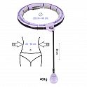 Sada masážní hula hoop HMS HHM13 se závažím, magnety a počítadlem a zeštíhlujícího pásu BR163 fialová