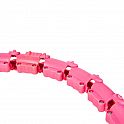 Sada masážní hula hoop ONE Fitness OHA02 se závažím a zeštíhlujícího pásu BR160 růžová