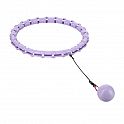 Sada masážní hula hoop ONE Fitness OHA02 se závažím a zeštíhlujícího pásu BR160 fialová