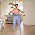 Sada masážní hula hoop ONE Fitness OHA01 se závažím a zeštíhlujícího pásu BR125 modrá