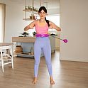 Sada masážní hula hoop ONE Fitness OHA01 se závažím a zeštíhlujícího pásu BR125 fialová