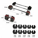 Jednoruční / obouruční variabilní činka HMS SGR40 PRO SET 2v1 40 kg