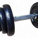 ACRA nakládací činka jednoruční set 2 x 10 kg (20 kg) pogumované