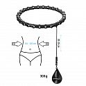 Sada černé masážní Hula Hoop se závažím HMS HHW11 a zeštíhlujícího bederního pásu HMS BR163 PLUS SIZE