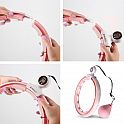 Sada masážní hula hoop HMS HHM15 růžová se závažím, magnety a počítadlem a zeštíhlujícího pásu BR163 PLUS SIZE