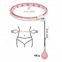 Sada masážní hula hoop HMS HHM15 růžová se závažím, magnety a počítadlem a zeštíhlujícího pásu BR163 PLUS SIZE
