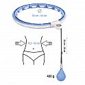 Sada masážní hula hoop HMS HHM15 modrá se závažím, magnety a počítadlem a zeštíhlujícího pásu BR163 PLUS SIZE