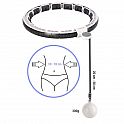 Sada masážní hula hoop HMS HHM16 bílá se závažím, magnety a počítadlem a zeštíhlujícího pásu BR163 PLUS SIZE