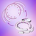 Masážní hula hoop HMS HHM17 se závažím, magnety a počítadlem bílá/fialová