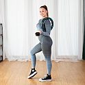 Masážní hula hoop HMS HHM17 se závažím, magnety a počítadlem černá/mátová