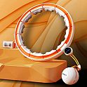 Masážní hula hoop HMS HHM21 se závažím, magnety a počítadlem bílá/oranžová
