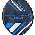 Badmintonová pálka ALU s pouzdrem modrozelenočerná G316A
