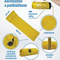 ACRA L48-ZL Nafukovací karimatka žlutá