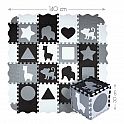 Dětská pěnová puzzle podložka NILS Fun MD03 šedá
