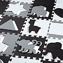 Dětská pěnová puzzle podložka NILS Fun MD03 šedá