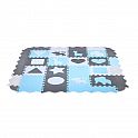 Dětská pěnová puzzle podložka NILS Fun MD03 modrá