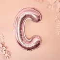 Foliové písmeno C rose gold 35 cm