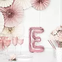 Foliové písmeno E rose gold 35 cm