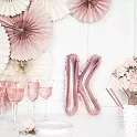Foliové písmeno K rose gold 35 cm