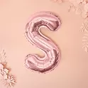 Foliové písmeno S rose gold 35 cm