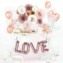 Foliové písmeno V rose gold 35 cm