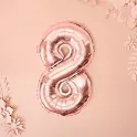 Foliová číslice - rose gold 8 - 35 cm