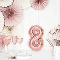 Foliová číslice - rose gold 8 - 35 cm