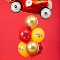 Latexové balonky Happy Birthday - závodní auta 6 ks